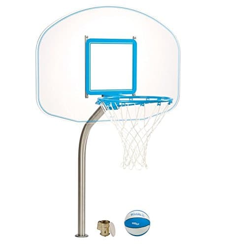 Dunnrite Deck Mounted Acrylic Pool Basketball Hoop