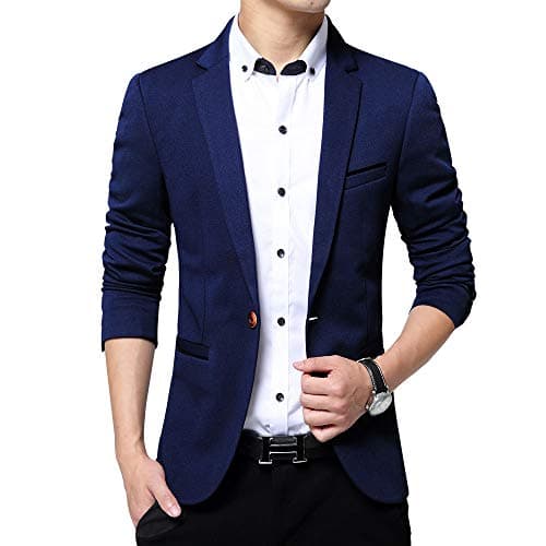 Sports Jacket for Men Slim Fit One Button Blazer Jackets Casual Suit Coats
