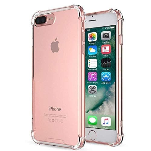 Phone 6 Plus/6s Plus Case,Soft Bumper Cover Crystal Clear Back Panel Protective Case (Clear)