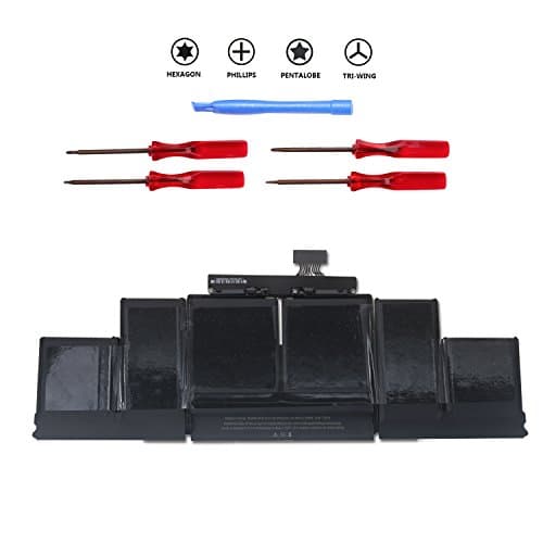 A1417 Replacement Battery For Apple MacBook Pro 15" Retina A1398 Laptop (Mid 2012 & Early 2013) MC975LL/A MC976LL/A MD831LL/A ME665LL/A ME664LL/A 10.95V 95WH With Tools