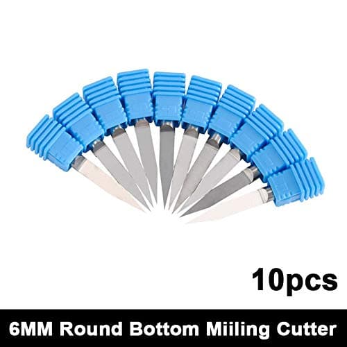 1 lot 10Pcs Carbide Round Bottom Bits Milling Cutter 6MM Degree 20 30 45 60 90 End Mill CNC Engraving Spindle Motor