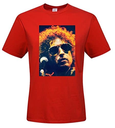 ALVA DIY tshirt Men's T-shirts Bob Dylan(L-Red)