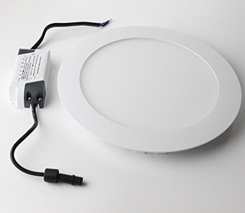 Hotenda Round LED Panel Recessed Ceiling Light ,Ultrathin LED Bathroom Lighting Fixtures 8W 860LM 3000K(Soft White), The Hole Size Of Back:130MM, AC110-240V, LED Driver Include
