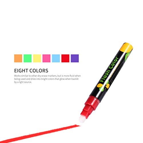 Elepawl 8 Colors/box 6/8/10mm Highlighter Fluorescent Liquid Chalk Marker Pen for LED Writing Menu Board Glass Window Sign