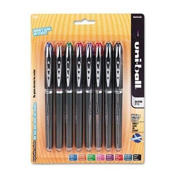 uni-ball Vision Elite Stick Roller Ball Pen PEN,RBALL,MICRO, 8/ST,AST (Pack of5)
