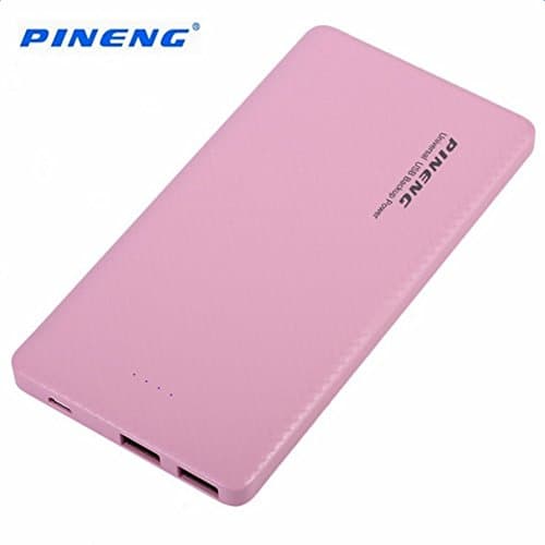 PINENG External Power Battery 10000mAh 2 USB Output Power Bank Portable Phone Charger for iPhone iPad Samsung Android Tablet