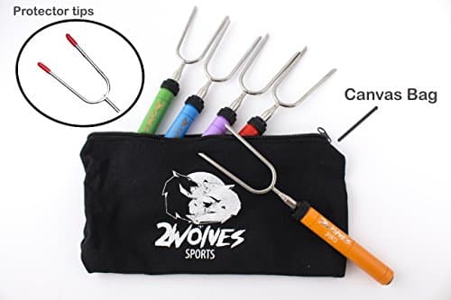 Marshmallow Roasting Sticks-set of 5 telescoping fork extending 34 inch