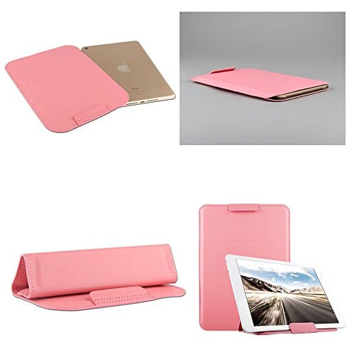 Fortune Tech Stand Able Universal Sleeves Fold-Stand Function Protective fit for Device Screen Size: 7 in, 8 in, 9.7 in, 10.1 in’s Dell, HP, Ipad, Etc, All Brand Tablets, Notes - 10.1 in Pink