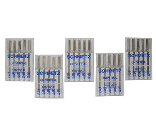 25 Schmetz Universal Sewing Machine Needles - Variety Pack