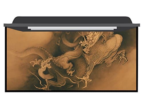 Deep Blue Themes Asian Dragons Aquarium Background (<15 Gallons (18Wx15H))