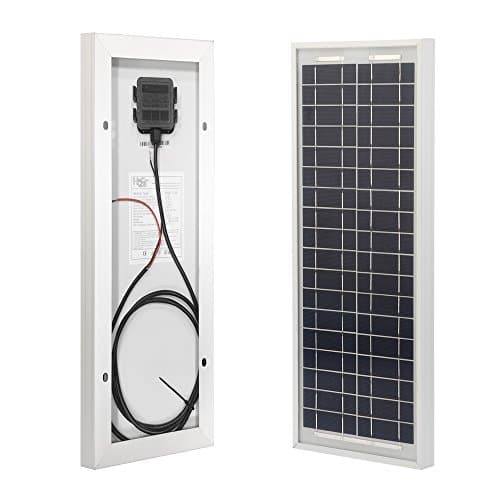 HQST 10 Watt 12Volt Off Grid Polycrystalline Portable Solar Panel for RV Marine Boat