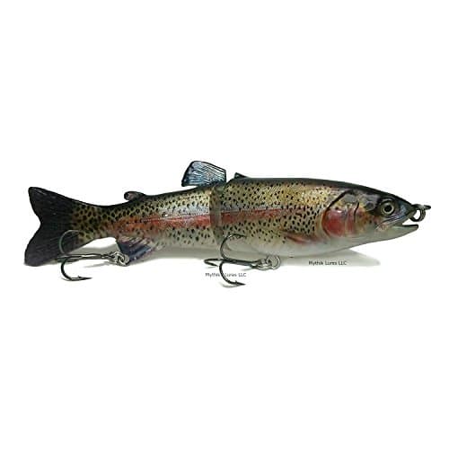7in Glide Bait Swimbait - GHOST STOCKER TROUT - Multi Jointed Segmented Trout Gizzard Threadfin Shad Fishing Life Like Hard Lure For Bass Pike Muskie for Casting And Trolling in Fresh Water or Ocean