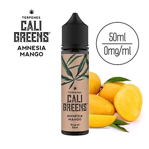 Cali Greens | 50ml | Short Fill E-Liquid | No Nicotine | Premium Terpenes Flavours (Amnesia Mango Terpenes)
