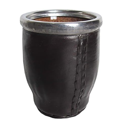 Glass Mate Cup with Leather Outer to Drink Yerba Mate