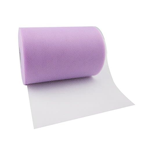 Tily 6 Inch x 100 Yards (300FT) Tulle Roll Spool Tutu Skirt Fabric Wedding Party Gift Bow Craft (light purple)
