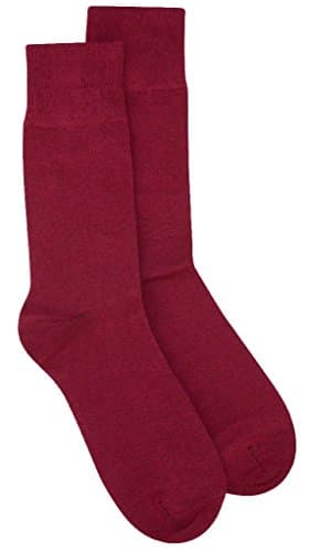 3 Pair of Biagio Solid MAROON Burgundy Solid Men's COTTON Dress SOCKS