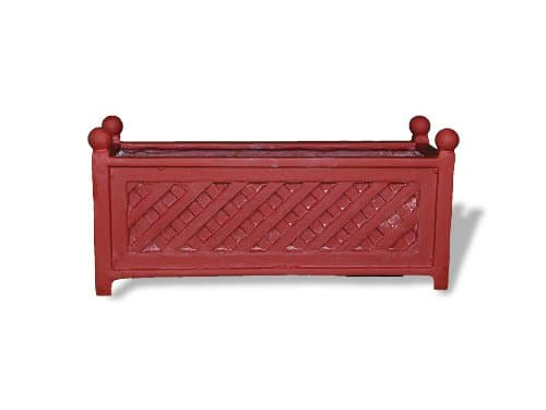 Amedeo Design ResinStone 2505-5T Lattice Rectangular Planter, 51 by 22 by 22-Inch, Terra Cotta