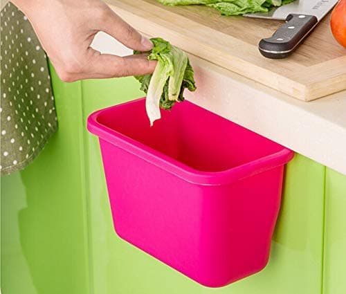 NYALKARAN JARI Kitchen Cabinet Door Hanging Trash Garbage Bin Can Plastic Rubbish Container (Multicolour)