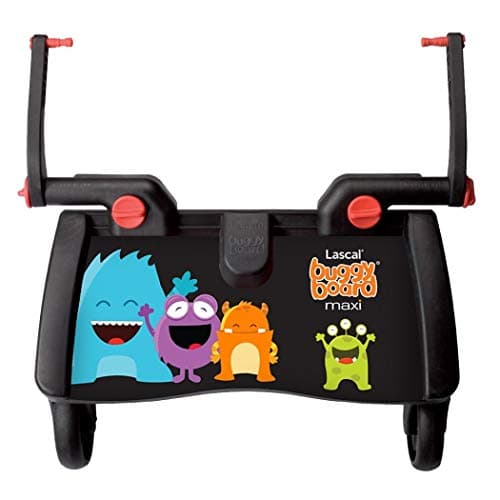 Lascal Maxi BuggyBoard, Compatible with 99% of Pushchairs, Extra Large Anti-Slip Platform, Friendly Monsters