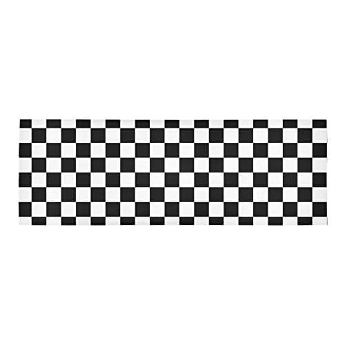 Honey Day House Custom Chess Board Area Rug Carpet Runner Rug Mat 10'x 3'3''