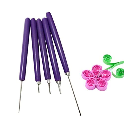 5pcs Different Size Origami Paper Quilling Slotted Tools Kit for Beginners Advanced Quiller Kids Adults kangxiaoyan