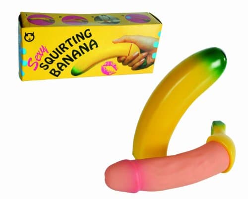 Think Great Gifts Essential gift present. Perfect cheeky fun. Squirting Willy Banana