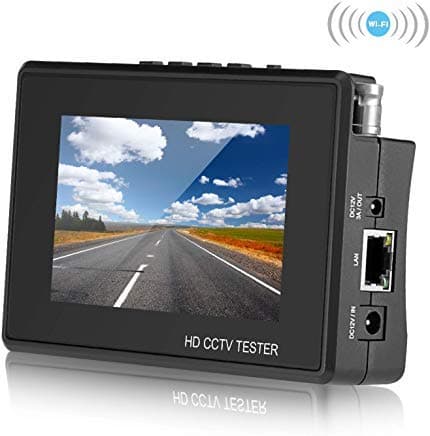 SGEF 4" Portable Wrist IP Camera Tester CCTV Tester Analog Tester with IP Discovery/Coaxial HD TVI/CVI/AHD/Rapid ONVIF/WIFI/8G TF Card/4K H.265/POE Security CCTV Tester Monitor 1800-ADH