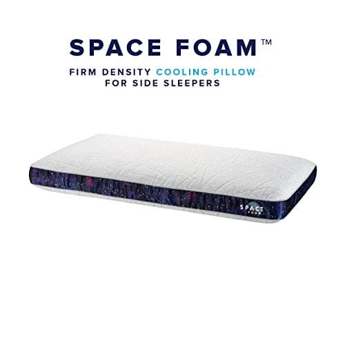 Space Foam Memory Foam Cooling Pillow – Breathable, Cool and 75% Lighter Than Other Memory Foam Pillows – Firm & Supportive for Side Sleepers with Zippered IceFibre Cover – King, Firm