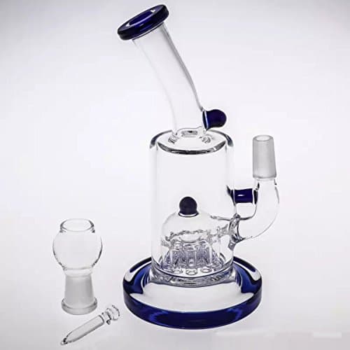 3 Color Glass 14.4mm Joint 7'' High(Blue)