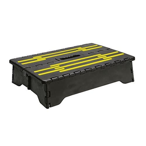 Portable Folding Riser Step With Safety Improvements - Reach Items With Ease - Gray and Yellow 2017 Model
