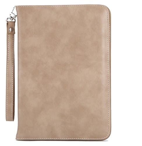 MAIBOOJI PU Flip Stand Case for Ipad Mini4 with Hand Strap Card Slot Folding Auto Wake/Sleep Color Khaki