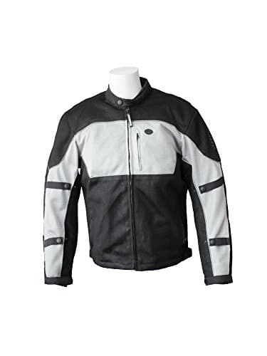 RoadDog Hurricane Mesh Motorcycle Riding Jacket Silver Men's 2X Large