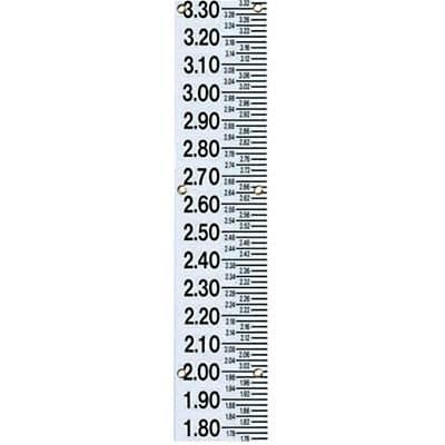 Ben Meadows Style A Staff and Stream Gauge 0–3.33' - Iron Frame with Baked Enamel Coating - Suitable for Measuring Saltwater Or Freshwater Ponds Lakes Streams Rivers Swamps, 4" W x 3-1/3'L