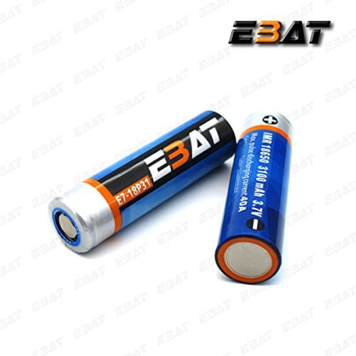 2 Pcs Ebat IMR 3.7V 18650 3100mAH 40A High Drain Rechargeable Battery Blue