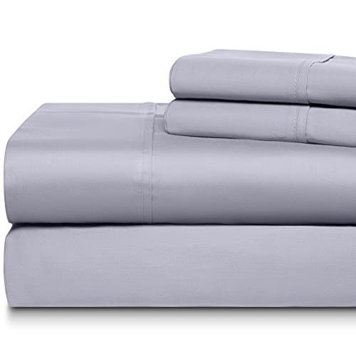 500 Thread Count 100% Cotton Sheet Set, Soft Sateen Weave,Full Sheet, Deep Pockets,Hotel Collection,Luxury Bedding-Bestseller- Super Sale 100% Cotton, Blue by Dream Castle Linens