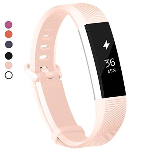 Fitbit Alta Bands,MEITIME Fitbit Alta HR 2017/ Fitbit Alta Replacement Bands small/large for Fitbit Alta wristbands smart watch, (Soft Pink, Small)
