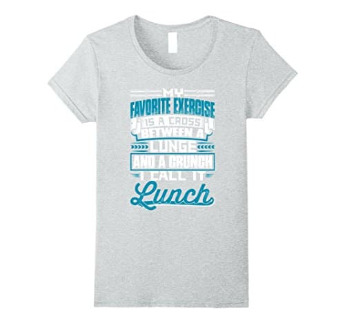 Womens Fun Exercise Shirt - My Favorite Exercise... I Call It Lunch XL Heather Grey
