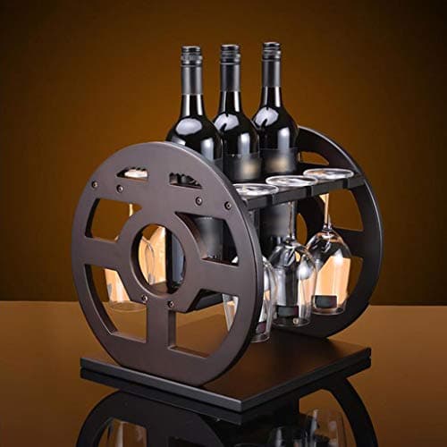 LYX1,Wine Rack Solid Wood Bar Wooden Hanging Wine Rack Home Decoration 30 * 30 * 32cm