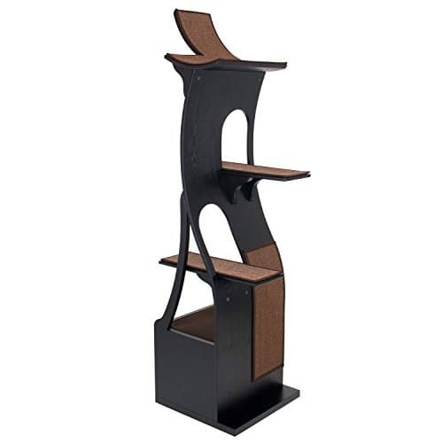FrontPet Willow Cat Tree Tower Espresso / 20L x 20W x 69H / Cat Tower / Cat Scratching Tower / Cat Activity Tower / Modern Cat Tower / Modern Cat Tree / Unique Cat Furniture / Cat Furniture Modern