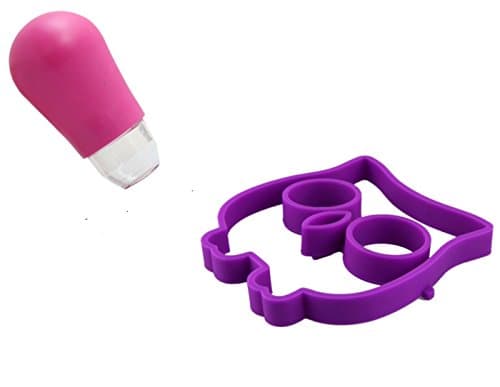 Tmbash Silicone Fried Egg Mold and Egg Yolk Separator Bundle Pack - Pancake Molds Egg Yolk Extractor Egg White Separator