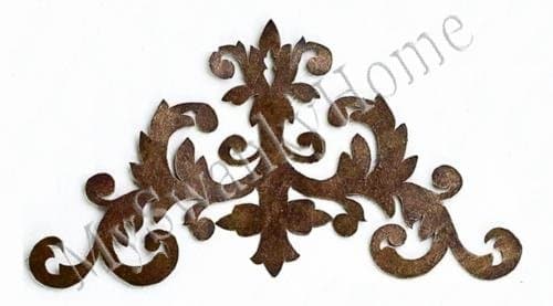 Metal SCROLL Iron Wall Art Antique Topper Corner Bracket