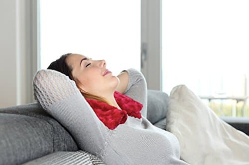 Bazzzmati Hot & Cold Therapy Neck Wrap with Lavender Aromatherapy, Basmati Rice and Flaxseed Filling (Special Valentine's Day Design! Free Two-Day Shipping!)