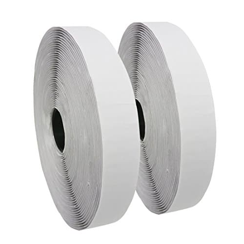Arisingdeals 2 Rolls White Sticky Hook and Loop Tape Self Adhesive Back Fastening Tape 32.8 Feet