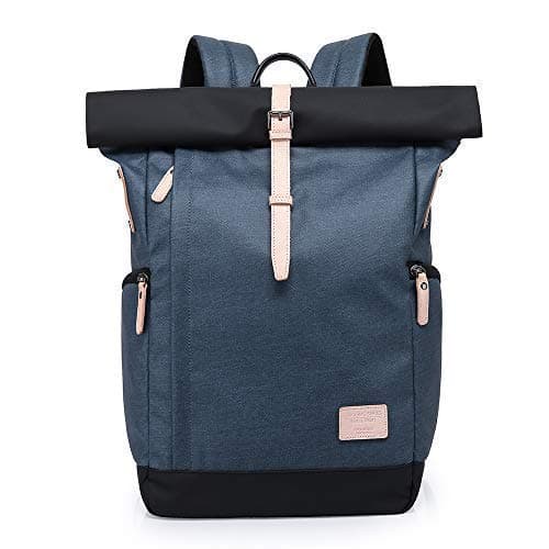 Canvas Backpack BusinessLaptop Backpack With USB Charging Port,School College Bookbag Waterproof Casual Travel Bag