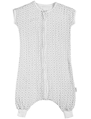 Kisbaby Early Walker Sleepsack Toddler Sleeping Sack Spring Four Layer Muslin Cotton Sleeveless Wearable Blanket, Grey Plaid, 2/3T