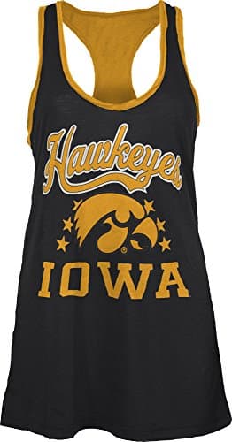 NCAA Iowa Hawkeyes Nelly Tank, Medium, Black