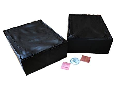 Ikea Skubb Under Bed, Bedroom Storage Boxes, Black, (17 3/4" x 21 3/4'' x 7 1/2"), 2 PACK with Cedar Blocks