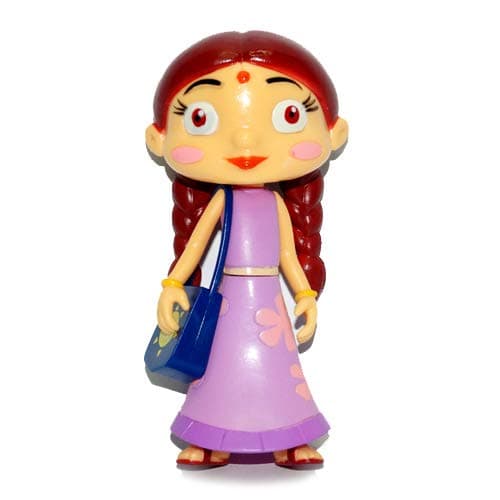 Chhota Bheem Action Figures Chutki with Bag (Beige)