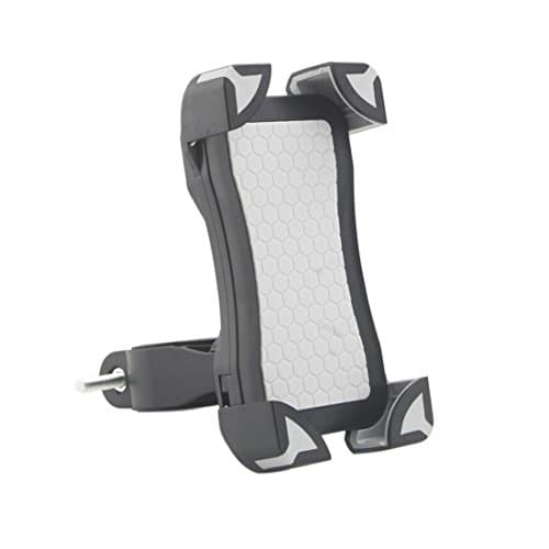 Universal Bike Motorcycle Phone Mount Holder Support Like Eagle Talon 360°Rotation Anti-Slip Stand For iPhone Samsung Galaxy HTC Nokia And GPS Device Up to 7 inch (Grey)