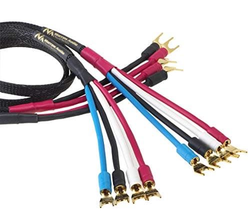 Morrow Audio SP2 Bi-Wired Speaker Cables - with SSI Technology – Unbeatable Resolution and Sound – Audiophile Grade – Digital Ready – Spade 2 Meter Pair (6.6 feet)